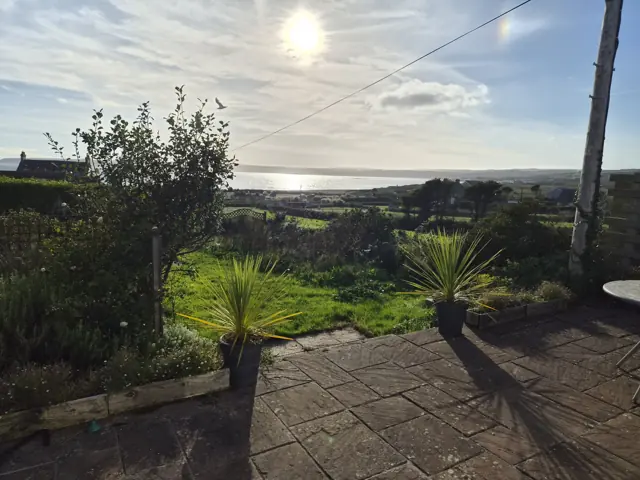 The view over Mount's Bay from the garden